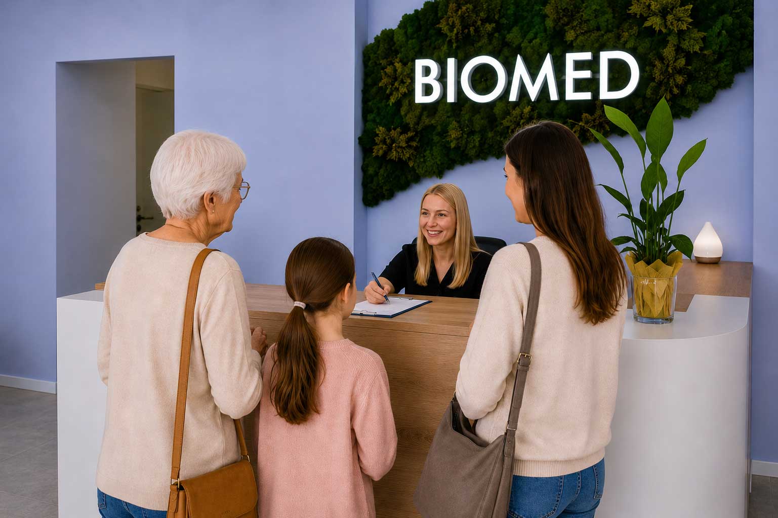 Recepcja Centrum Zdrowia Biomed - Gdańsk, ul. Rajska 14