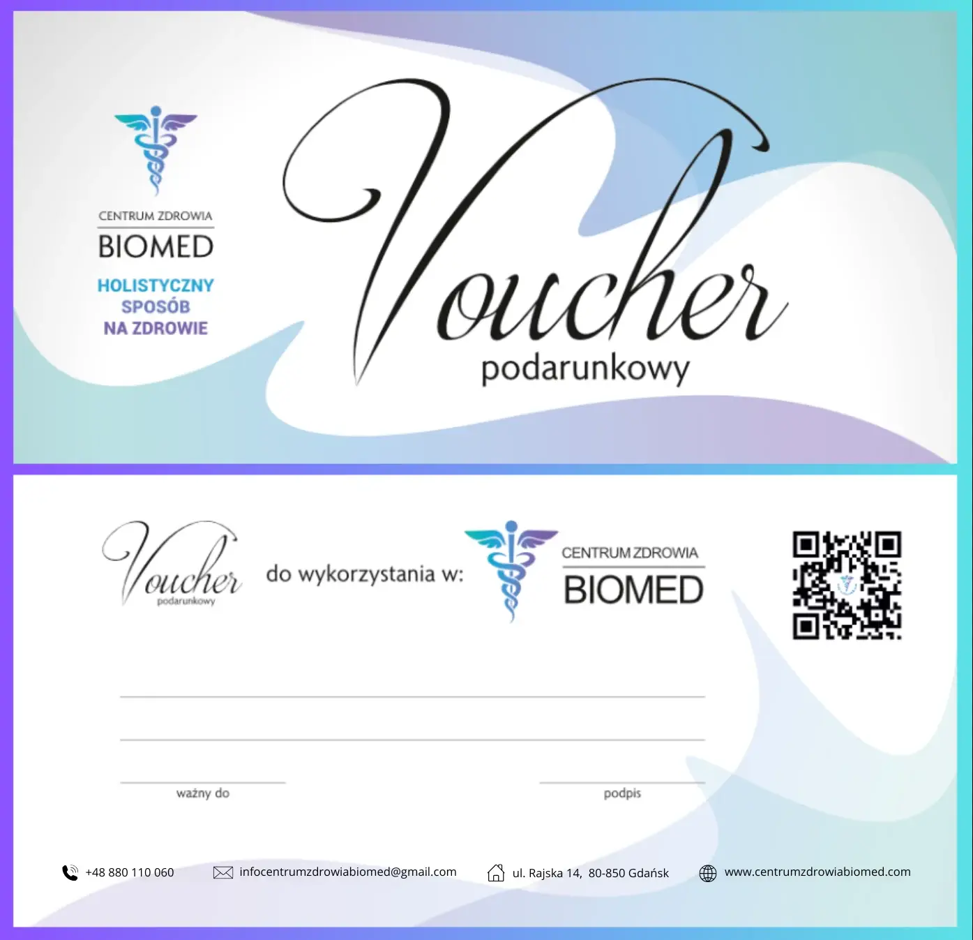 Voucher prezentowy Centrum Zdrowia Biomed